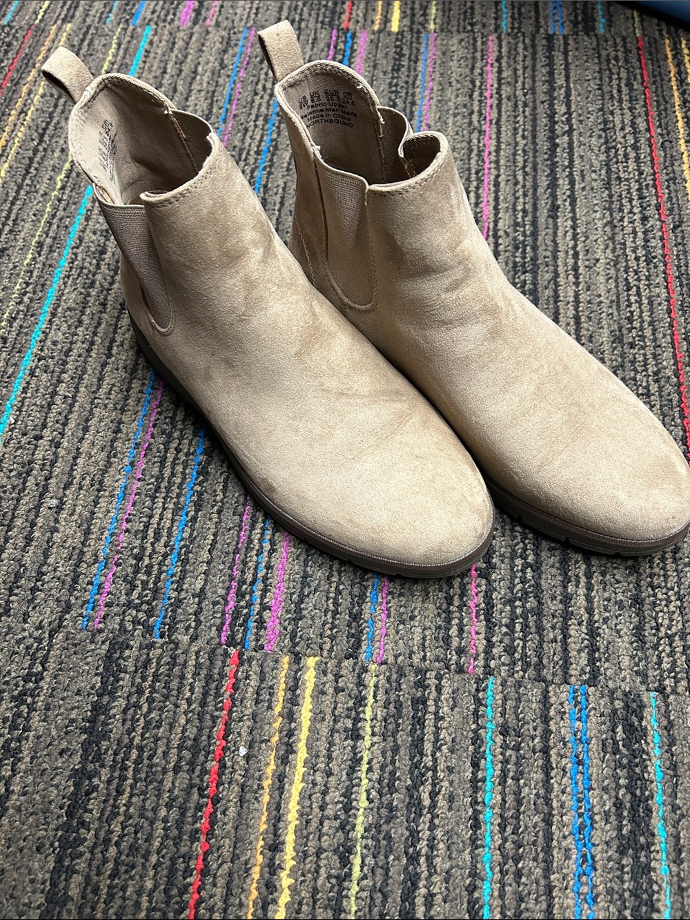 Dr. Scholl's Beige Suede Chelsea Boots